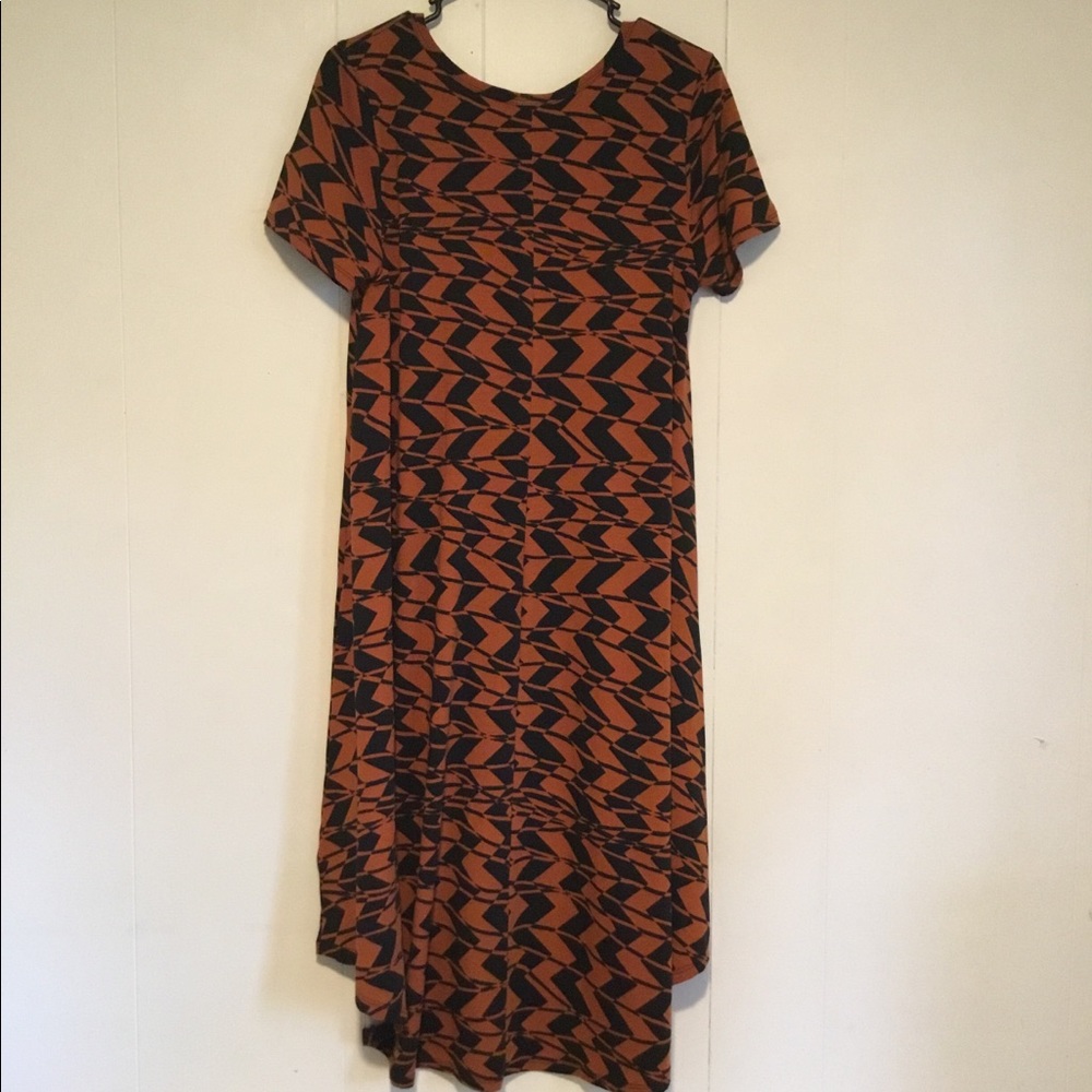 Orange and Black Dress